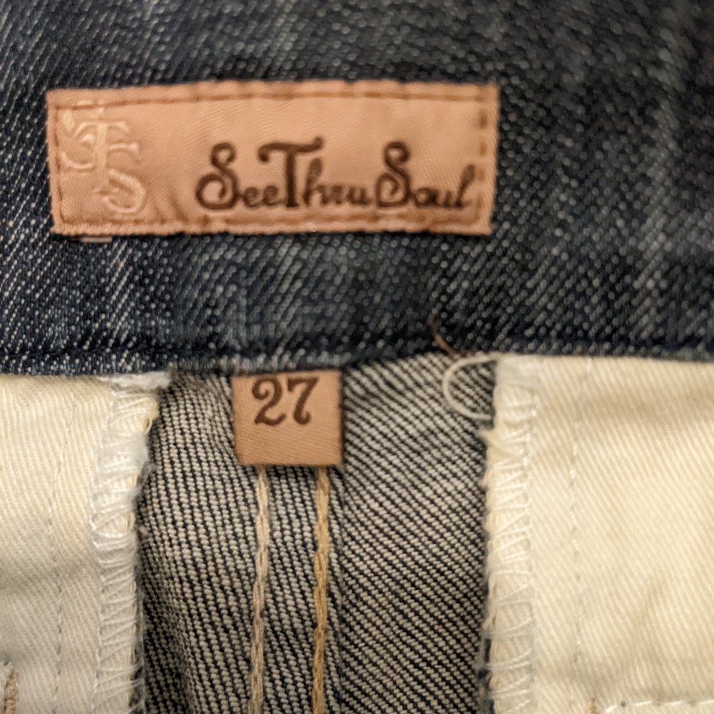 Denim Women's shorts size 27 SeeThruSoul Brand - Picture 3 of 4